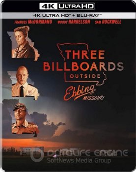 Три билборда на границе Эббинга, Миссури / Three Billboards Outside Ebbing, Missouri (2017) UHD BDRemux 2160p | 4K | HDR | Dolby Vision Profile 8 | D, P2, A | Лицензия